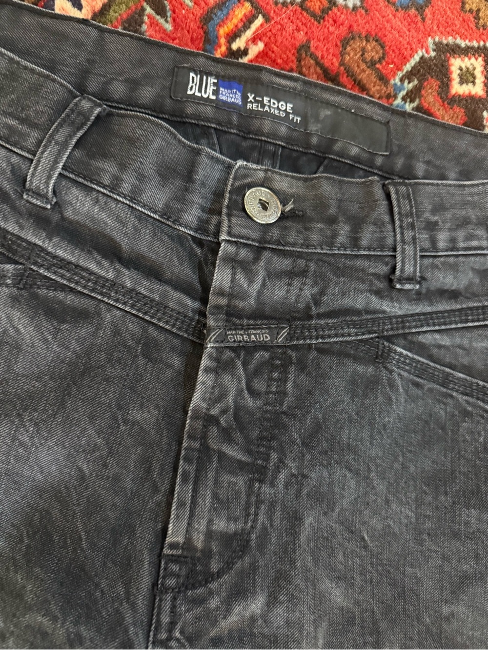 Marithe Francois Girbaud Blue X-Edge Relaxed Fit Men's Jeans - Black Wash